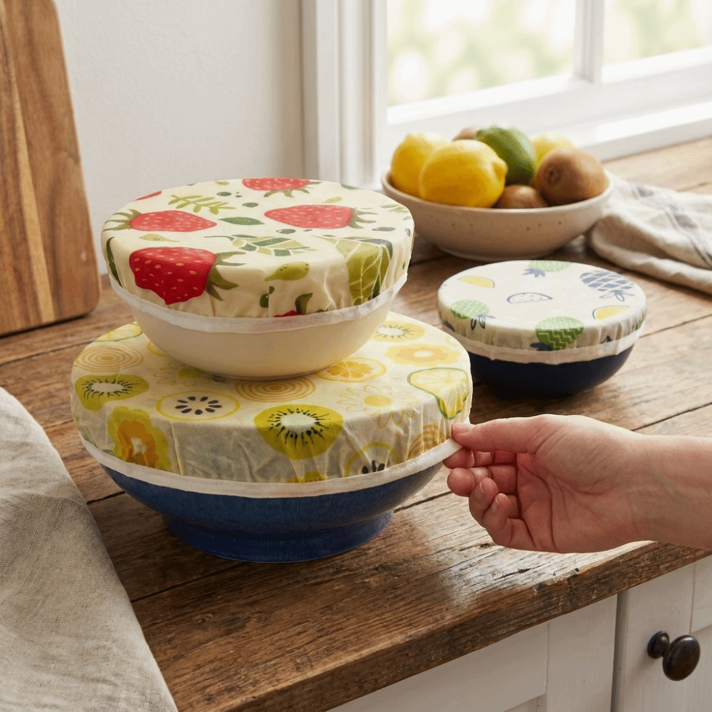 غطاء وعاء من قماش شمع العسل ال - مراجعة Beeswax Food Cover وسعره