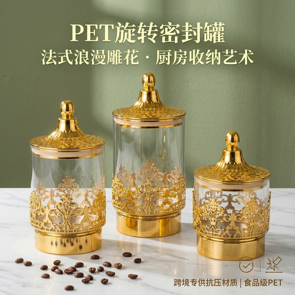 علب تخزين شفافة مطلية بالذهب ع - مراجعة Sustainable Living Products وسعره